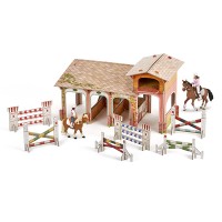 Набор конюшня с фигурками PAPO PONY CLUB