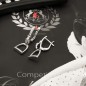 Серьги Стремена серебро с фианитами EQUIMOON