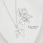 Серьги с англ. замком Лошадка прорезная cеребро EQUIMOON