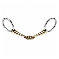 Трензель-восьмерка 16мм с малыми кольцами, желтое грызло Harry's Horse