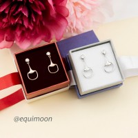 Серьги-пусеты Трензель 6 серебро с фианитом EQUIMOON