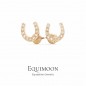 Серьги-Пусеты Подкова с дорожкой фианитов позолота EQUIMOON