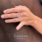 Кольцо "Подкова в сфере" с фианитами серебро EQUIMOON