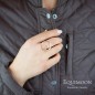 Кольцо "Подкова в сфере" с фианитами позолота EQUIMOON
