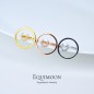 Кольцо "Подкова в сфере" с фианитами позолота EQUIMOON