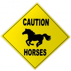 Табличка «Caution Horses»